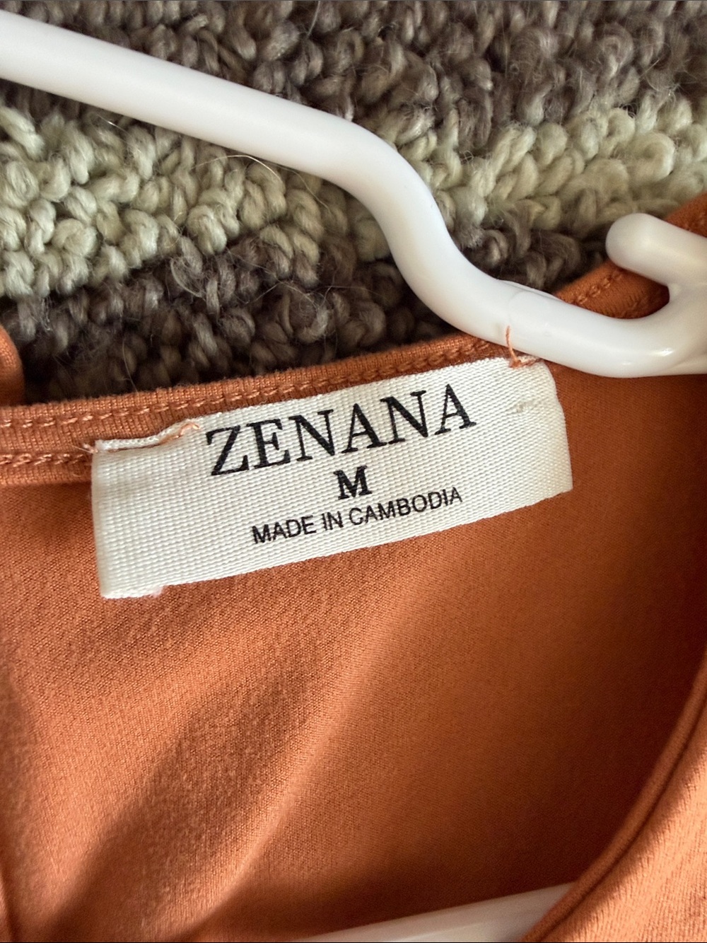 Zenana Soft Warm Orange Dolman Sleeve Romper Size Medium Fall Transitional - Picture 2 of 5